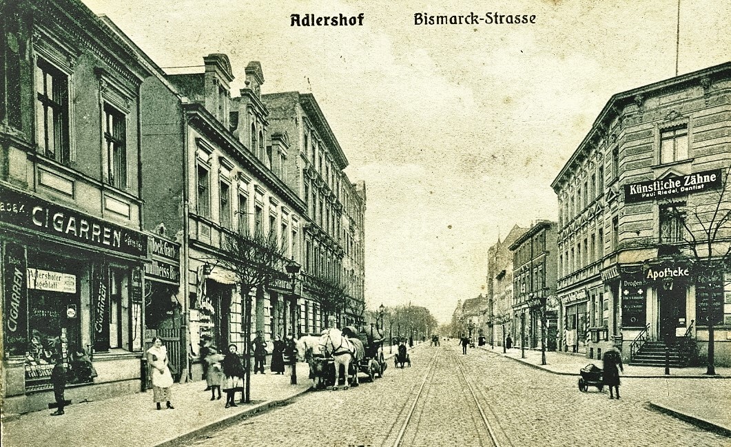 Die damalige Bismarckstraße 1916